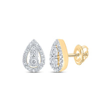 Load image into Gallery viewer, 10kt Golden Tears Diamond Earrings - A Timeless Treasure of Elegance - Top View