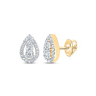 10kt Golden Tears Diamond Earrings - A Timeless Treasure of Elegance - Top View