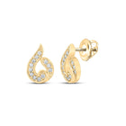 Captivating Gold Teardrop Diamond Earrings - Top View