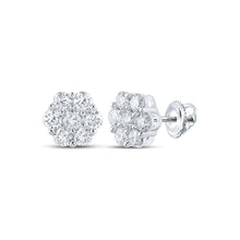 Load image into Gallery viewer, Enchanting Blooming Brilliance Diamond Earrings - Top View