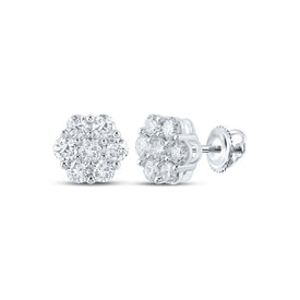 Enchanting Blooming Brilliance Diamond Earrings - Top View