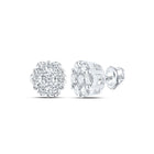 Sparkling Diamond Blossom Earrings - Top View