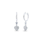 Heartbeat of Elegance Diamond Hoop Earrings - Top View