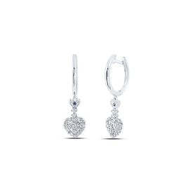 Heartbeat of Elegance Diamond Hoop Earrings - Top View