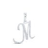 Elegance Engraved: 10kt White Gold Diamond Initial Pendant - Splendid Jewellery