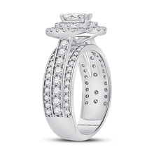 Load image into Gallery viewer, Elegance Personified: 14kt White Gold Oval Diamond Halo Bridal Wedding Engagement Ring - Splendid Jewellery