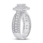 Elegance Personified: 14kt White Gold Oval Diamond Halo Bridal Wedding Engagement Ring - Splendid Jewellery