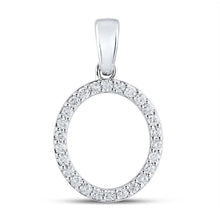 Load image into Gallery viewer, Elegant 10kt White Gold Diamond Initial Pendant - Personalized Letter Necklace - Splendid Jewellery