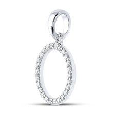 Load image into Gallery viewer, Elegant 10kt White Gold Diamond Initial Pendant - Personalized Letter Necklace - Splendid Jewellery