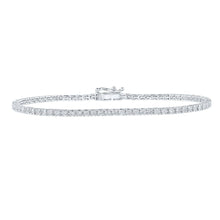 Load image into Gallery viewer, Elegant 10kt White Gold Diamond Tennis Bracelet - 2 Carat Total Weight - Splendid Jewellery