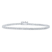 Load image into Gallery viewer, Elegant 10kt White Gold Diamond Tennis Bracelet - 3 Cttw - Splendid Jewellery