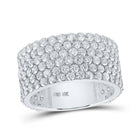 Elegant 10kt White Gold Men's Round Diamond 6 - Row Pave Band Ring - 6 - 1/2 Cttw - Splendid Jewellery