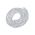 Elegant 10kt White Gold Round Diamond Link Chain Necklace for Men - 8 Cttw - Splendid Jewellery