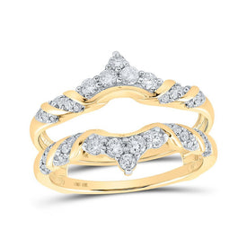 Elegant 10kt Yellow Gold Diamond Wrap Enhancer Wedding Band 1/2 Cttw - Splendid Jewellery