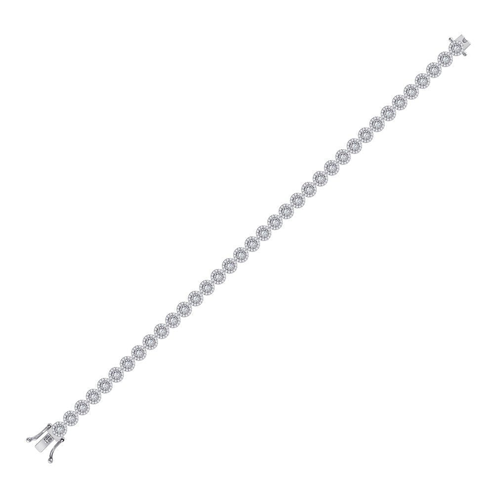 Elegant 14kt White Gold Round Diamond Tennis Bracelet - 2 Carat Total Weight - Splendid Jewellery