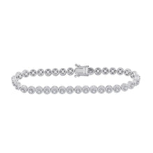 Load image into Gallery viewer, Elegant 14kt White Gold Round Diamond Tennis Bracelet - 2 Carat Total Weight - Splendid Jewellery