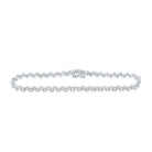 Elegant 14kt White Gold Round Diamond Tennis Bracelet - 3 - 1/2 Cttw - Splendid Jewellery