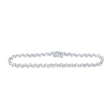 Load image into Gallery viewer, Elegant 14kt White Gold Round Diamond Tennis Bracelet - 3 - 1/2 Cttw - Splendid Jewellery