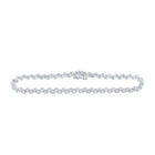 Elegant 14kt White Gold Round Diamond Tennis Bracelet - 3 - 1/2 Cttw - Splendid Jewellery