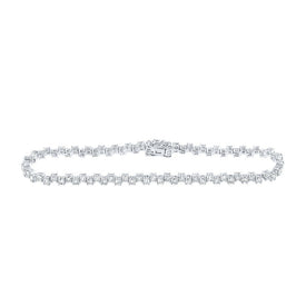 Elegant 14kt White Gold Round Diamond Tennis Bracelet - 3 - 1/2 Cttw - Splendid Jewellery