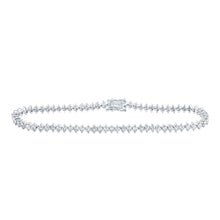 Load image into Gallery viewer, Elegant 14kt White Gold Round Diamond Tennis Bracelet - 3 - 1/4 Cttw - Splendid Jewellery