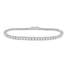 Elegant 14kt White Gold Round Diamond Tennis Bracelet - 3 Cttw - Splendid Jewellery