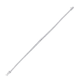 Elegant 14kt White Gold Round Diamond Tennis Bracelet - 3 Cttw - Splendid Jewellery