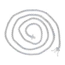 Load image into Gallery viewer, Elegant 14kt White Gold Round Diamond Tennis Chain Necklace for Men - 3 - 5/8 Cttw - Splendid Jewellery