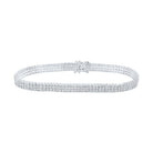 Elegant 14kt White Gold Triple - Row Diamond Tennis Bracelet - 4 Carat Total Weight - Splendid Jewellery