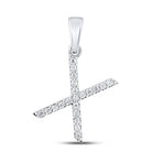 Elegant Brilliance: 10kt White Gold Diamond Initial Pendant - Splendid Jewellery