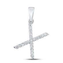 Load image into Gallery viewer, Elegant Brilliance: 10kt White Gold Diamond Initial Pendant - Splendid Jewellery