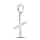 Elegant Brilliance: 10kt White Gold Diamond Initial Pendant - Splendid Jewellery