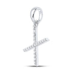 Elegant Brilliance: 10kt White Gold Diamond Initial Pendant - Splendid Jewellery