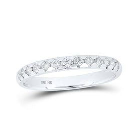 Elegant Brilliance | 14kt White Gold Women's Round Diamond Single Row Band Ring 1/4 Cttw | Splendid Jewellery - Splendid Jewellery