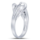 Elegant Diamond Crossover Strand Band Ring - Splendid Jewellery