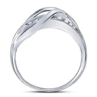 Elegant Diamond Crossover Strand Band Ring - Splendid Jewellery