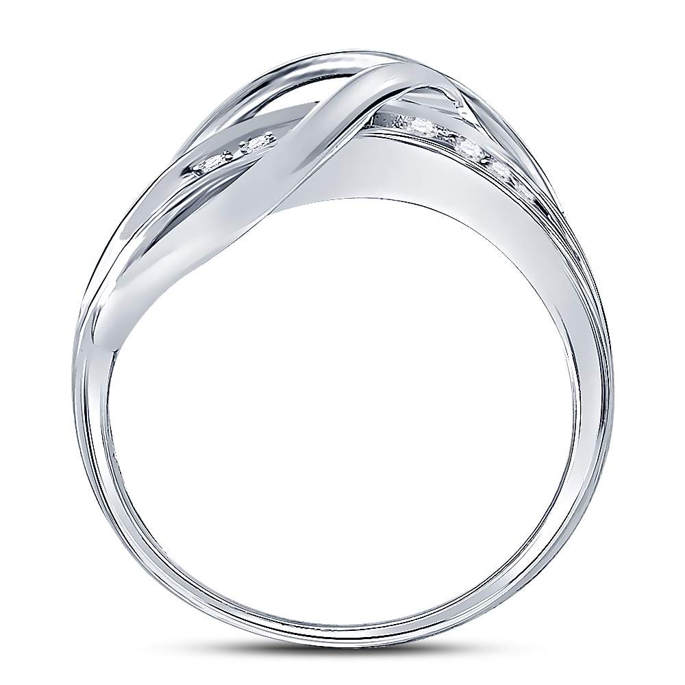 Elegant Diamond Crossover Strand Band Ring - Splendid Jewellery