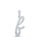 Elegant Diamond Cursive Initial Pendant in 10kt White Gold - Splendid Jewellery