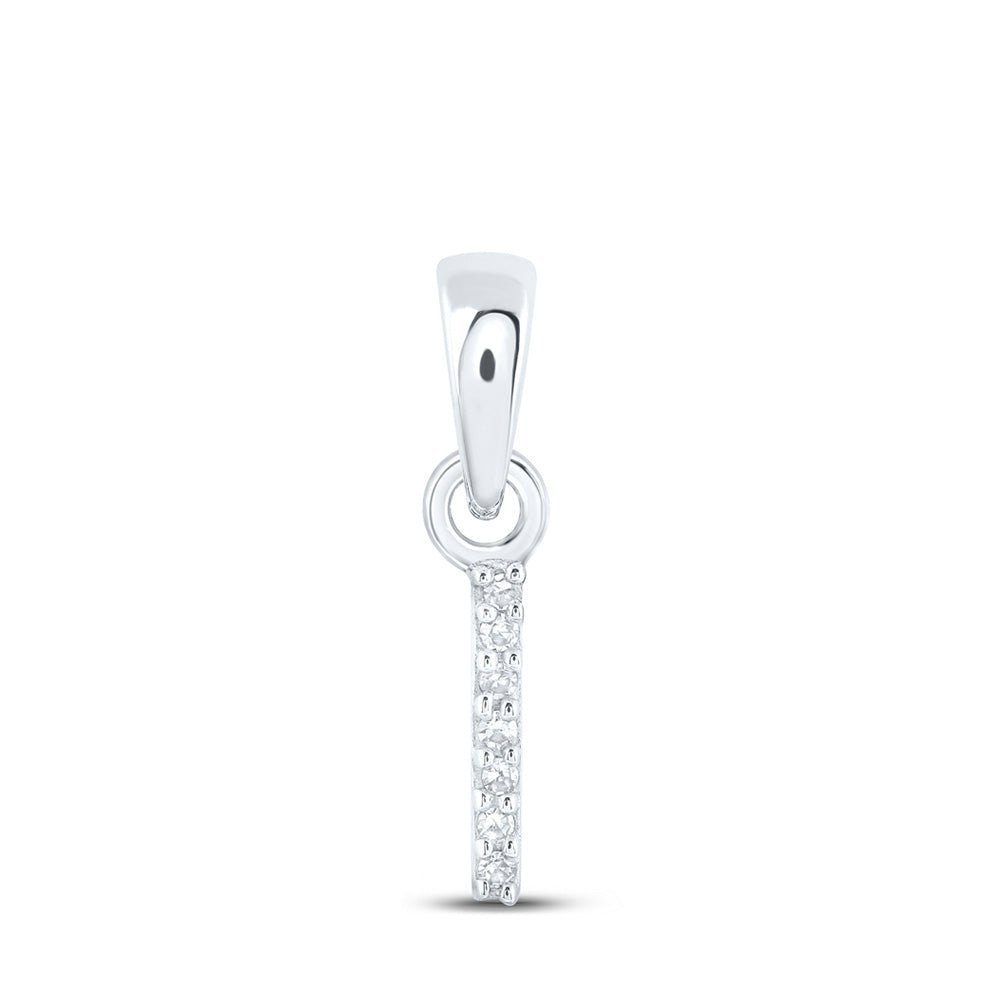 Elegant Diamond Initial & Letter Pendant in 10kt White Gold - Splendid Jewellery