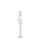 Elegant Diamond Initial & Letter Pendant in 10kt White Gold - Splendid Jewellery