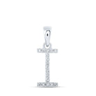 Elegant Diamond Initial Necklace in 10kt White Gold - Splendid Jewellery