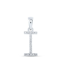 Load image into Gallery viewer, Elegant Diamond Initial Necklace in 10kt White Gold - Splendid Jewellery
