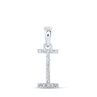 Elegant Diamond Initial Necklace in 10kt White Gold - Splendid Jewellery