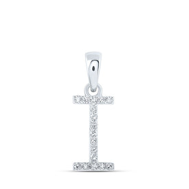 Elegant Diamond Initial Necklace in 10kt White Gold - Splendid Jewellery