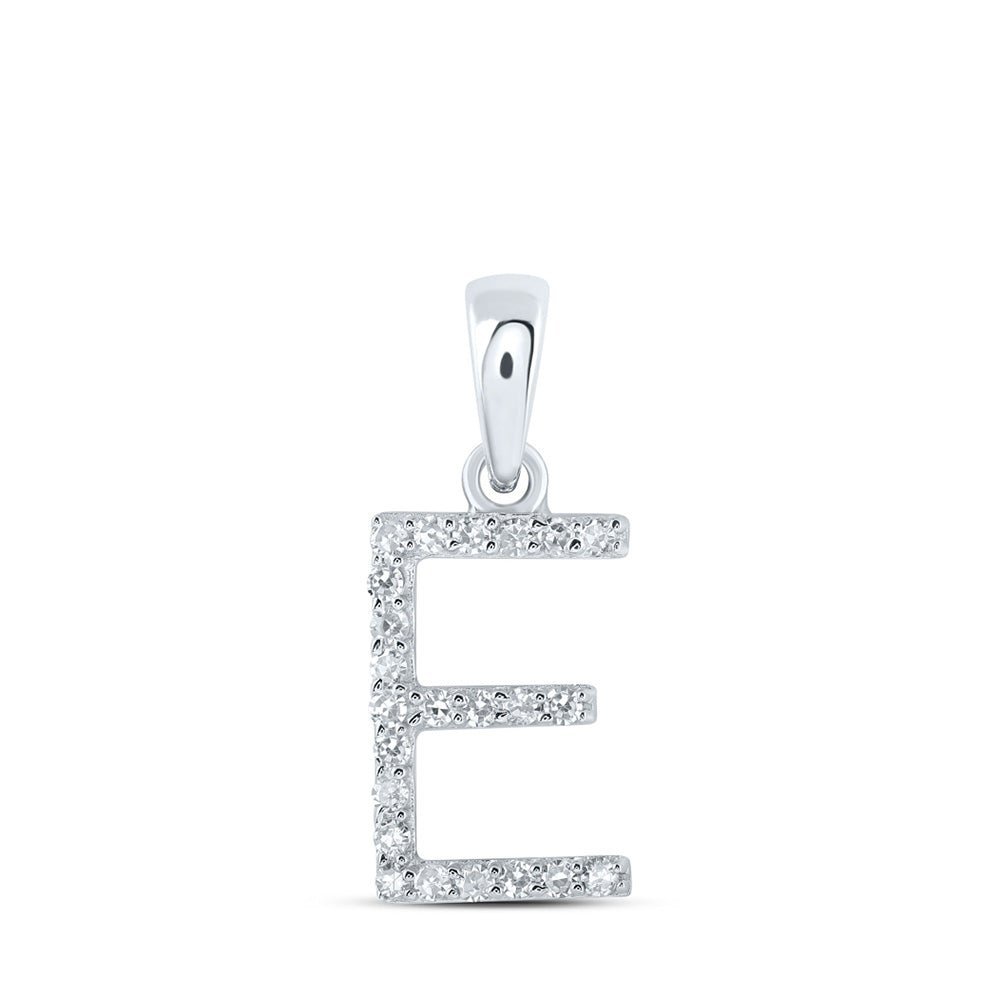Elegant Diamond Initial Necklace in 10kt White Gold - Splendid Jewellery