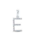 Elegant Diamond Initial Necklace in 10kt White Gold - Splendid Jewellery