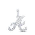 Elegant Diamond Initial Necklace in 10kt White Gold - Splendid Jewellery