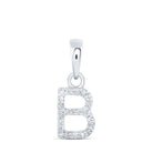 Elegant Diamond Initial Pendant in 10kt White Gold - Personalized Beauty and Brilliance - Splendid Jewellery