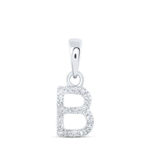 Load image into Gallery viewer, Elegant Diamond Initial Pendant in 10kt White Gold - Personalized Beauty and Brilliance - Splendid Jewellery