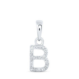 Elegant Diamond Initial Pendant in 10kt White Gold - Personalized Beauty and Brilliance - Splendid Jewellery